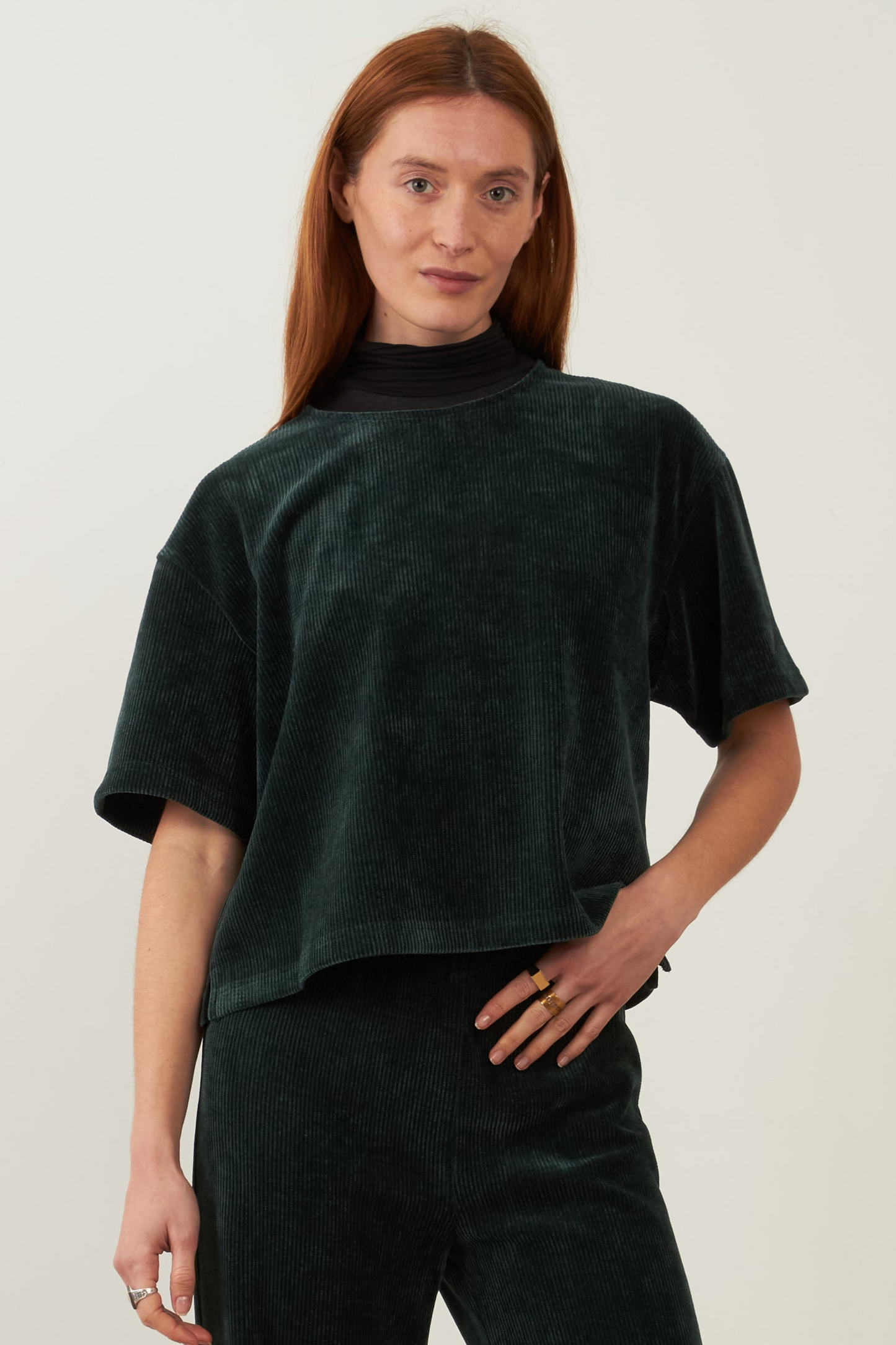 Top velours Softly - Vert
