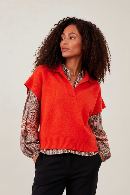 Pull sans manches Motel - Orange