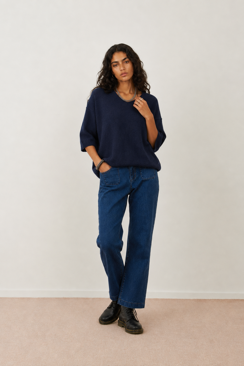 Pull angora Ida - Marine