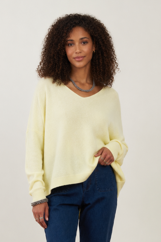 Pull angora Pim - Jaune