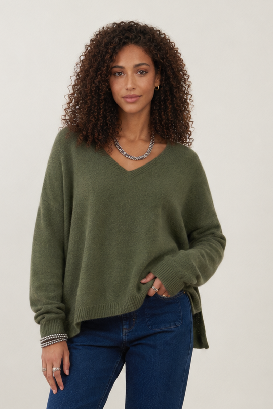 Pull angora Pim - Kaki