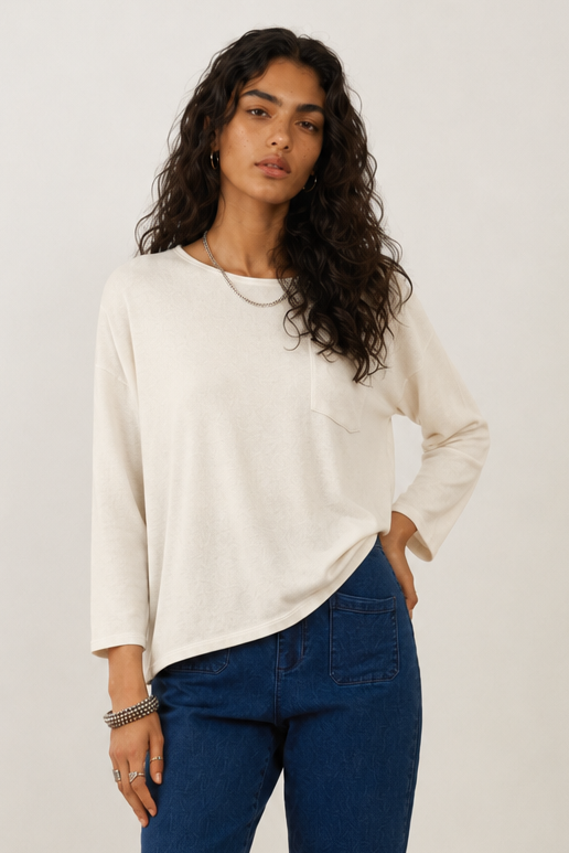 Pull laine Loreta - Ecru