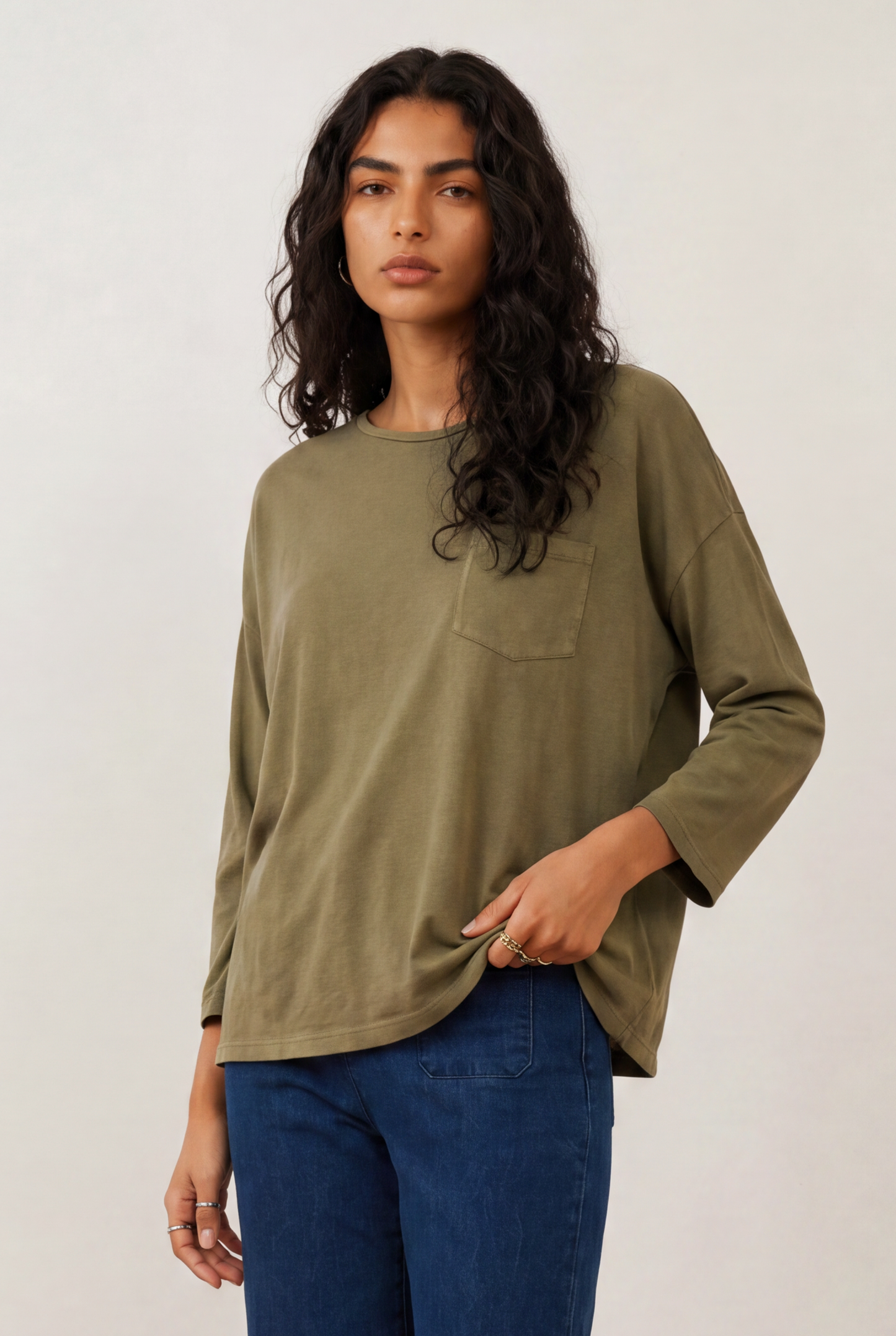 Pull laine Loreta - Olive