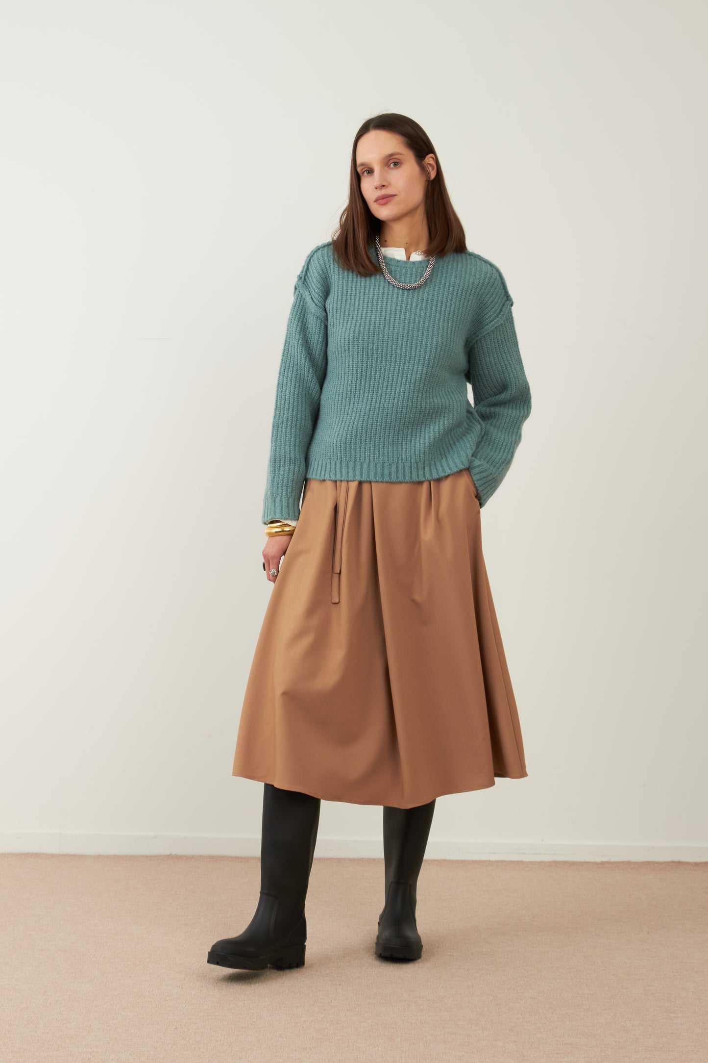 Jupe longue Faustine - Beige