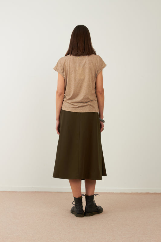 Jupe longue Faustine - Kaki