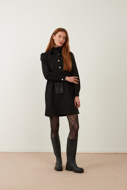 Robe courte Betty - Noir
