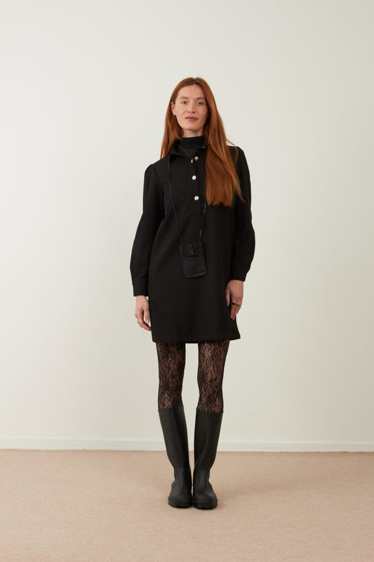 Robe courte Betty - Noir