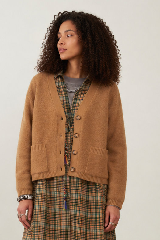 Gilet en laine Caresse - Camel