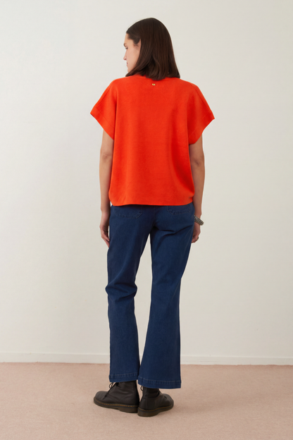 Pull manches courtes Jackie - Orange