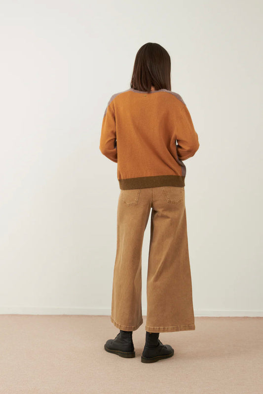 Pull angora tricolore Lysea - Taupe