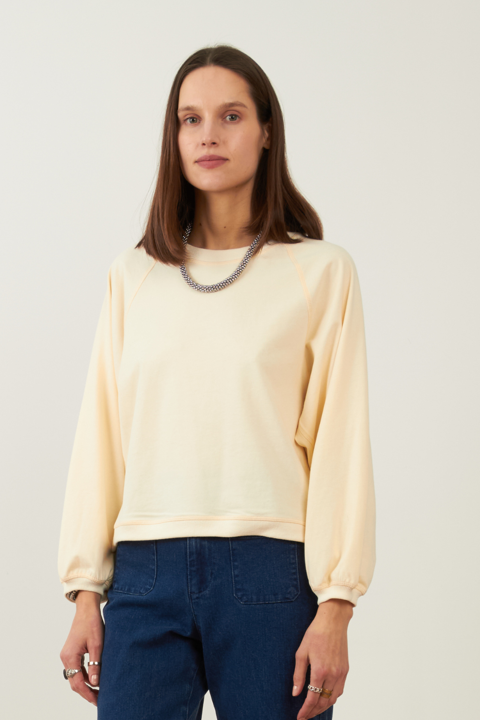 Sweat en coton Healing - Ecru