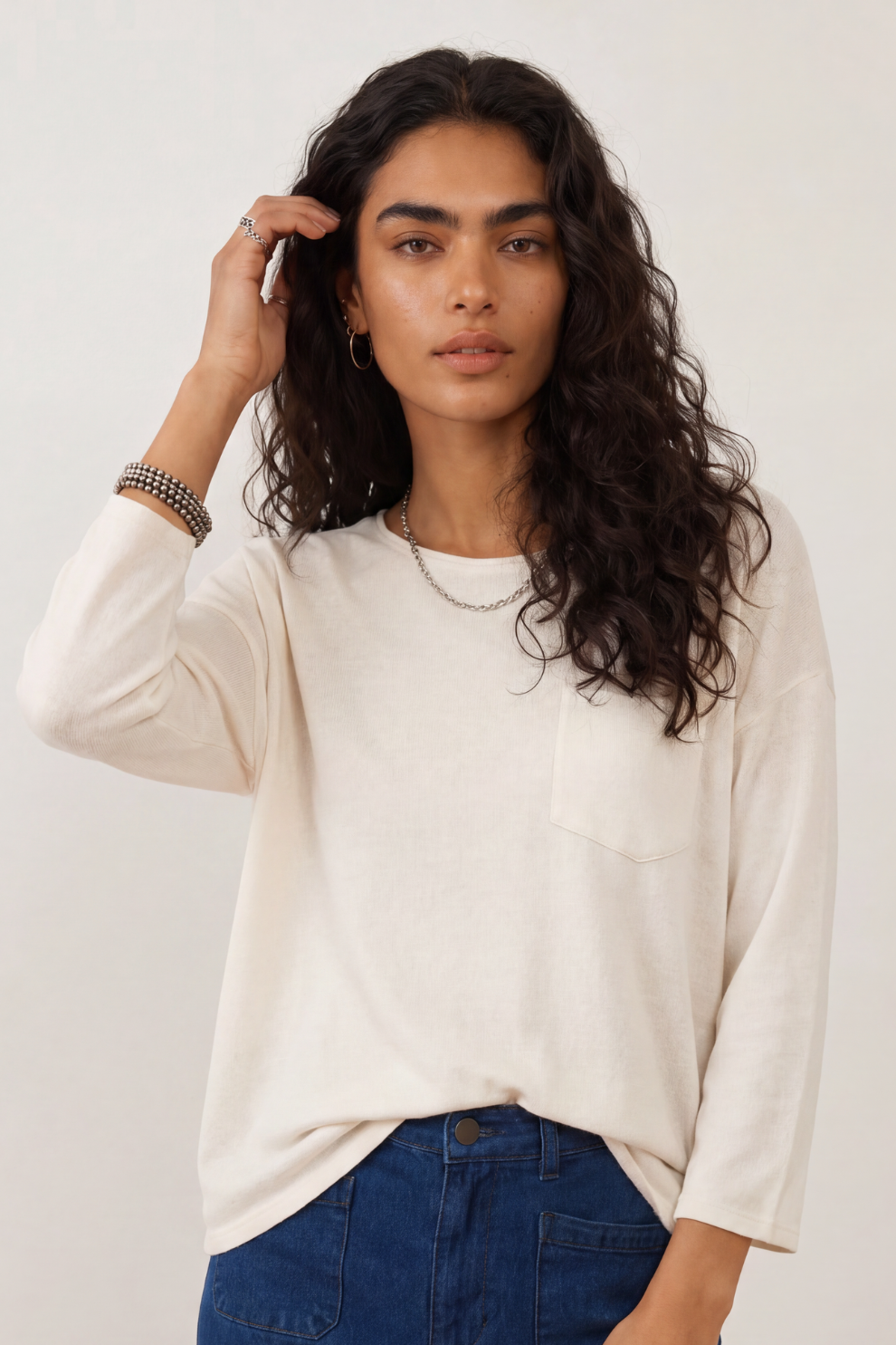 Pull laine Loreta - Ecru