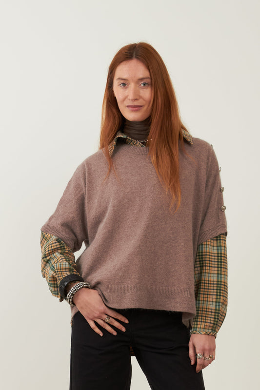 Pull angora Noelie - Taupe