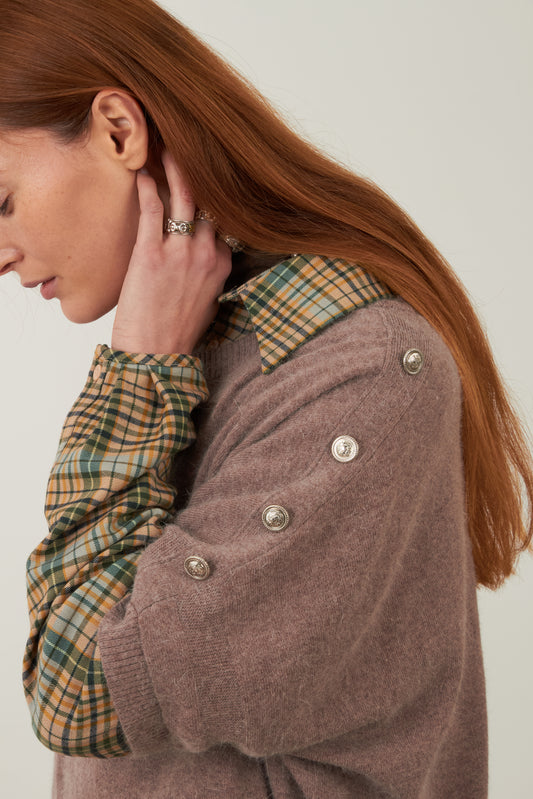 Pull angora Noelie - Taupe