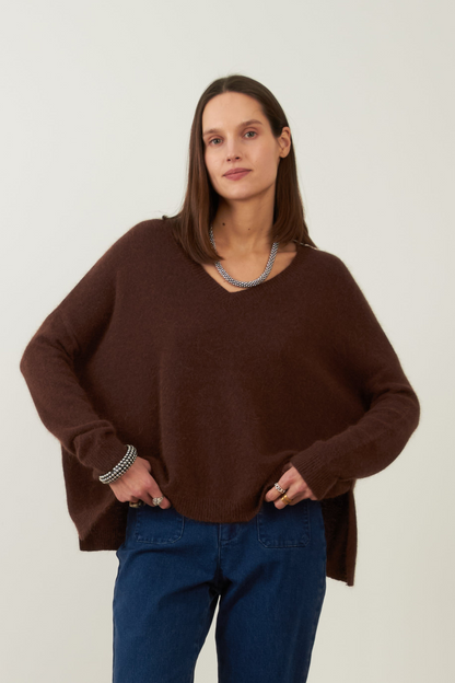 Pull angora Pim - Choco