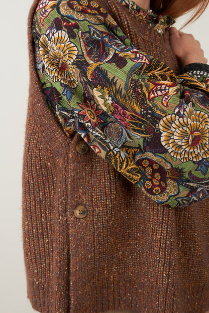 Pull sans manches Podium - Marron fil kaki