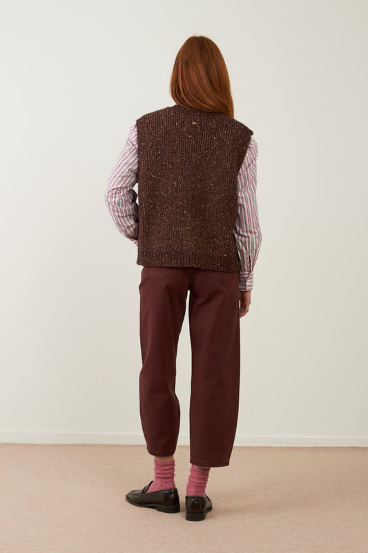 Pull sans manches Podium - Choco