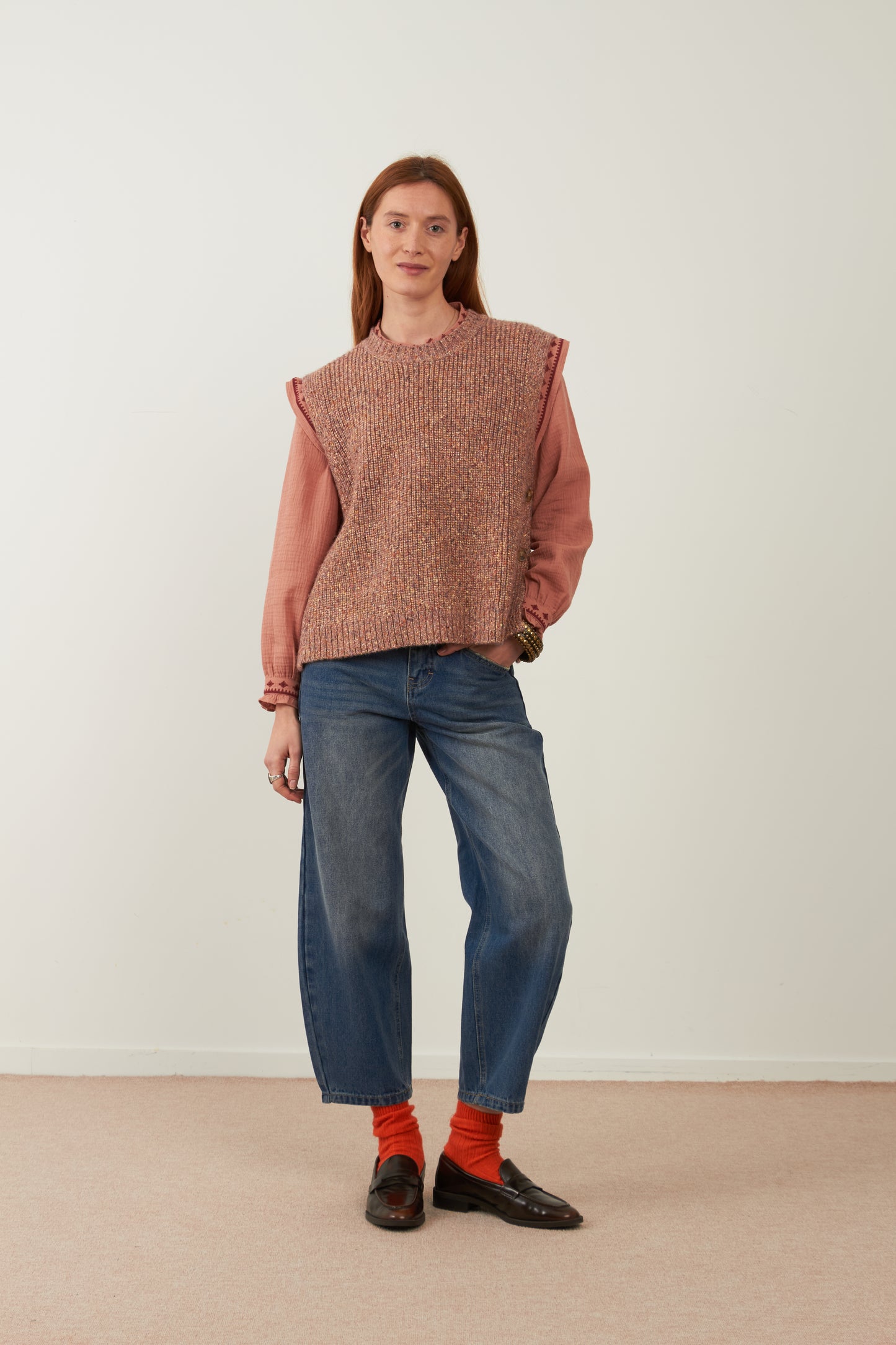 Pull sans manches Podium - Blush