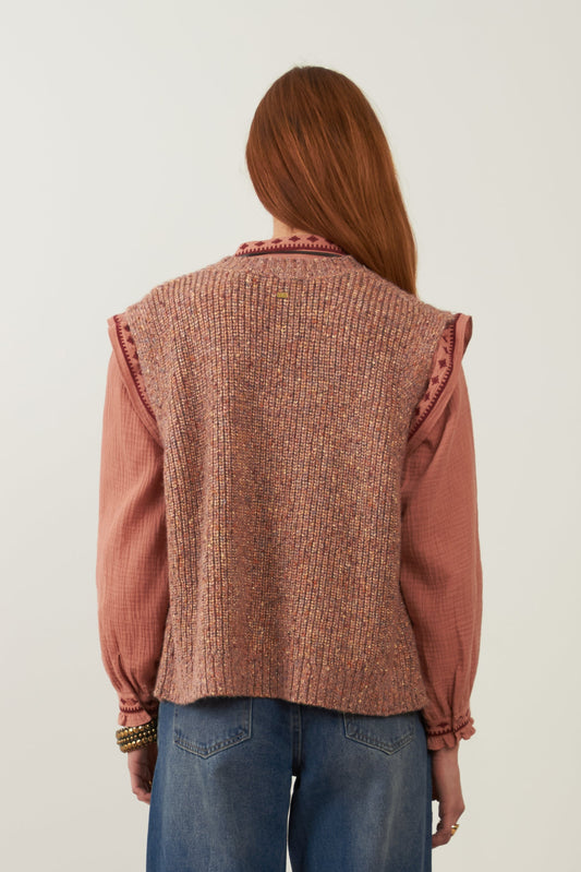 Pull sans manches Podium - Blush