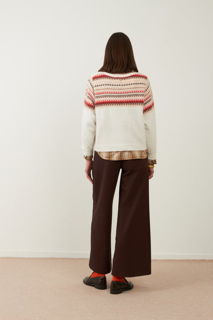 Pull Thalita - Ecru & jacquard