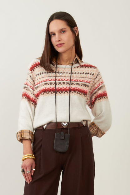 Pull Thalita - Ecru & jacquard