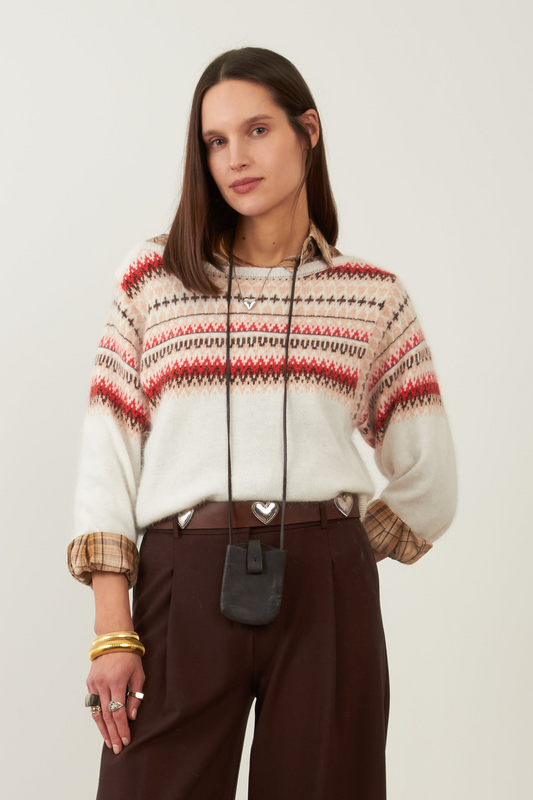 Pull Thalita - Ecru & jacquard