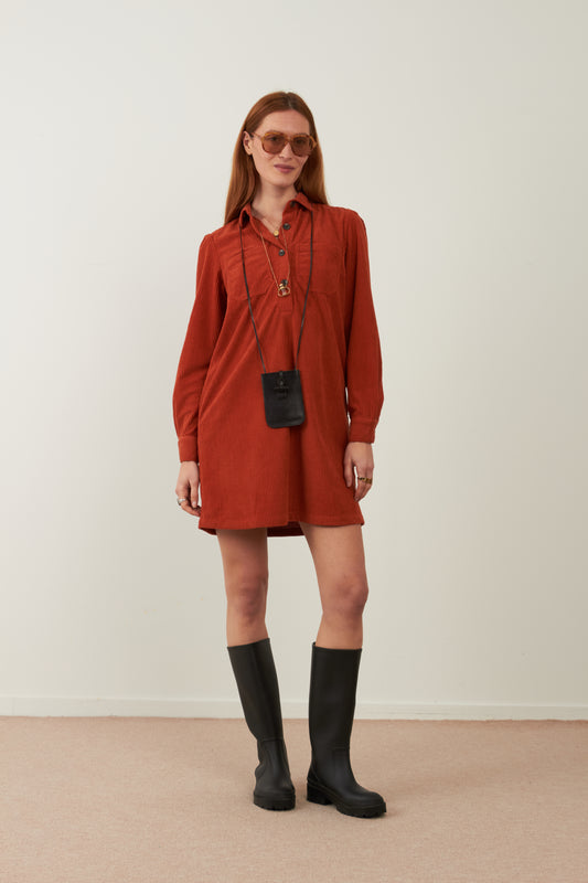 Robe courte Betty - Terracotta