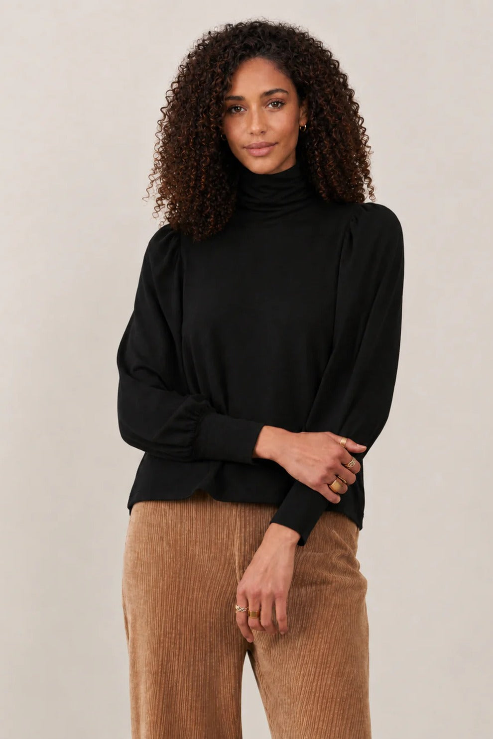 Pull col roulé Elycia - Noir