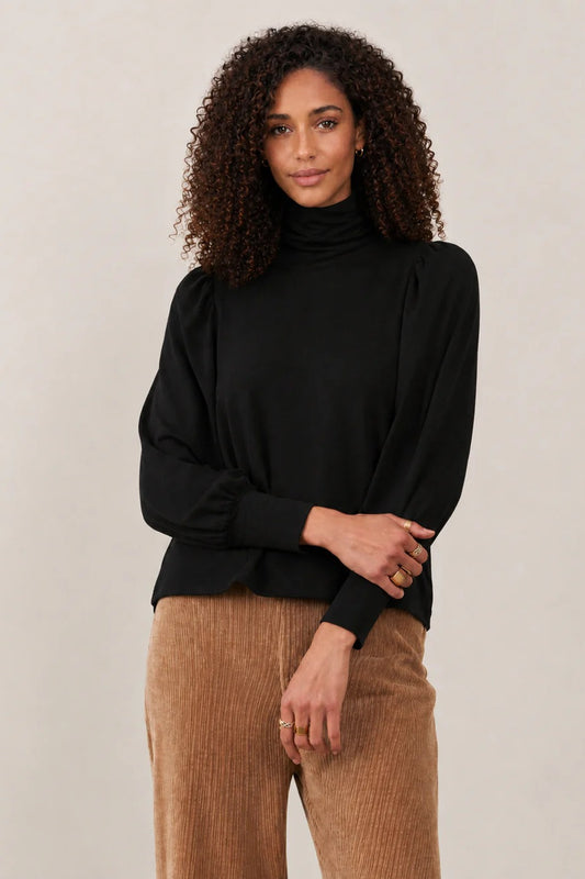 Pull col roulé Elycia - Noir